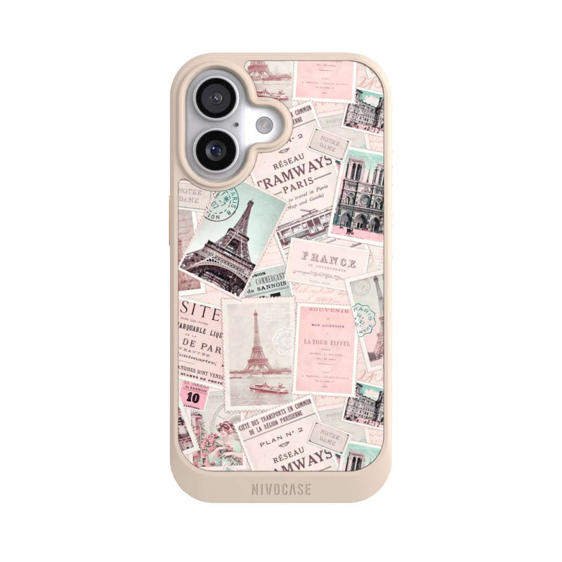 iPhone 17 NIVOcore Vintage Paris Postcards Pattern