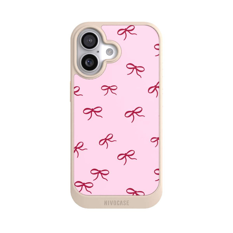 iPhone 17 NIVOcore Schleifen Muster Rot Pink