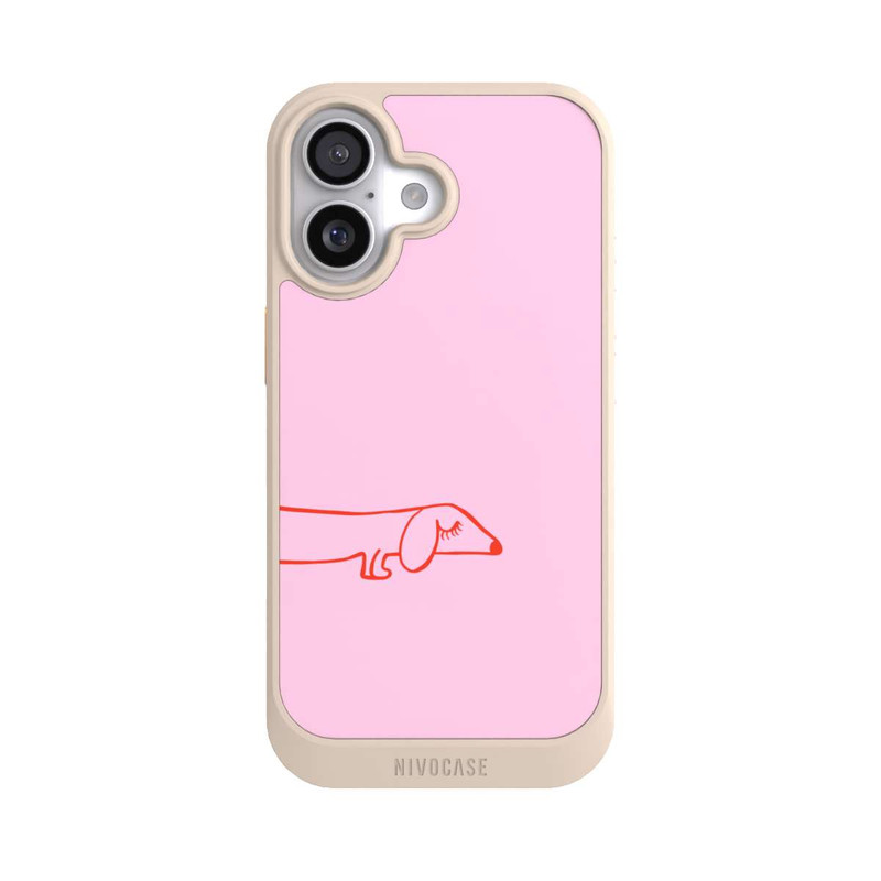 iPhone 17 NIVOcore Dachshund Illustration Pink