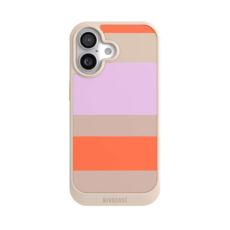 iPhone 17 NIVOcore Moca Lila Orange Stripes