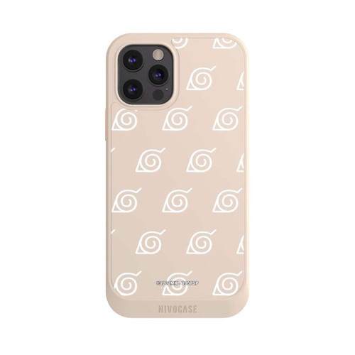 Apple iPhone 12 Pro NIVOcore Weißes Konoha-Muster Transparent