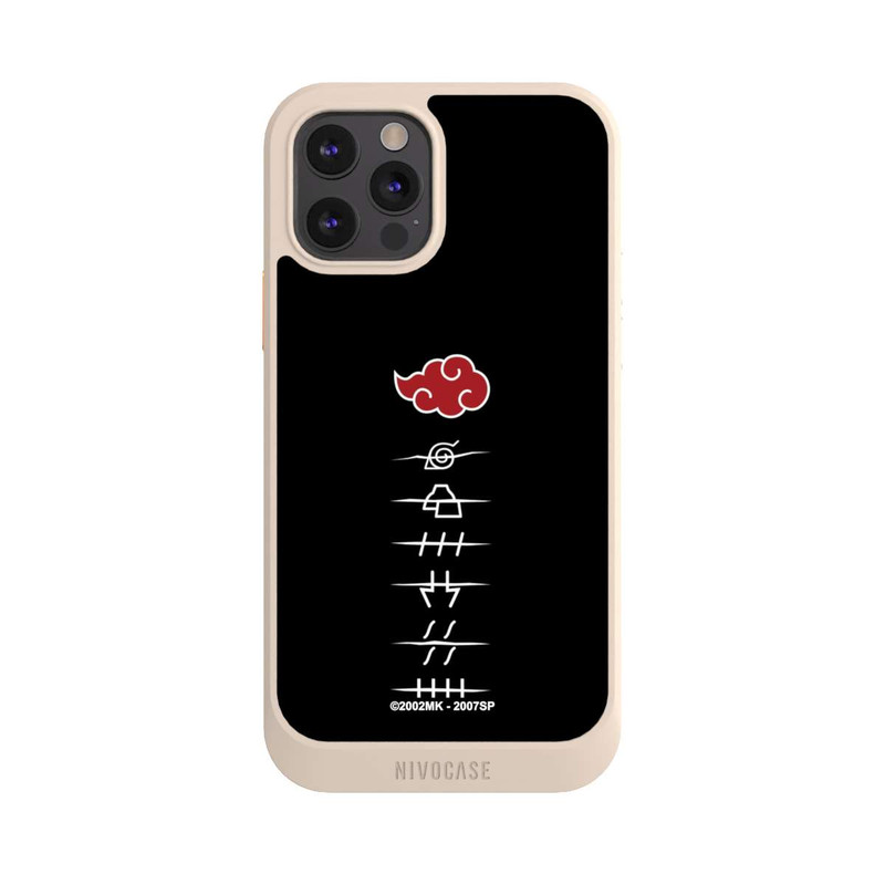 iPhone 12 Pro NIVOcore Akatsuki Mitgliedssymbole Schwarz
