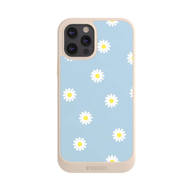 iPhone 12 Pro NIVOcore Gänseblümchen Muster Blau