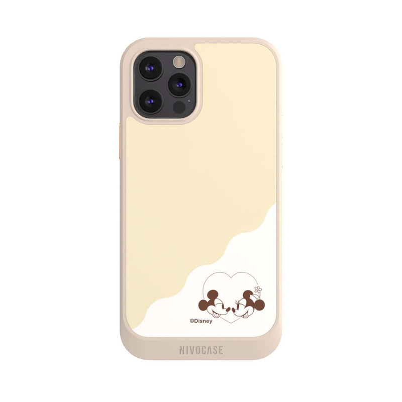 iPhone 12 Pro NIVOcore Mickey and Minnie Love Heart Beige