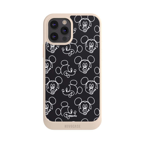 Apple iPhone 12 Pro NIVOcore Disney Mickey Muster Schwarz