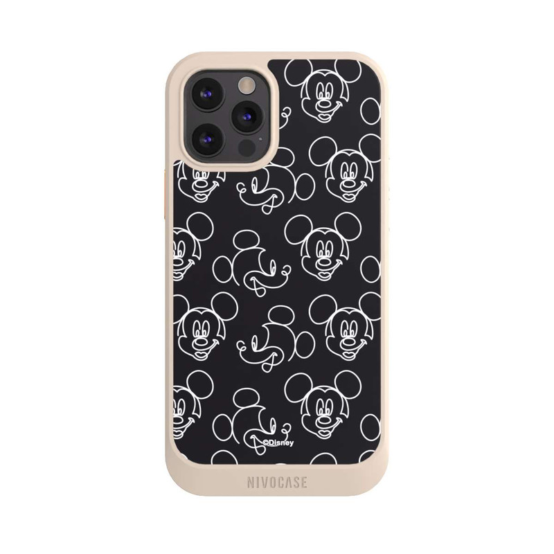 iPhone 12 Pro NIVOcore Disney Mickey Muster Schwarz