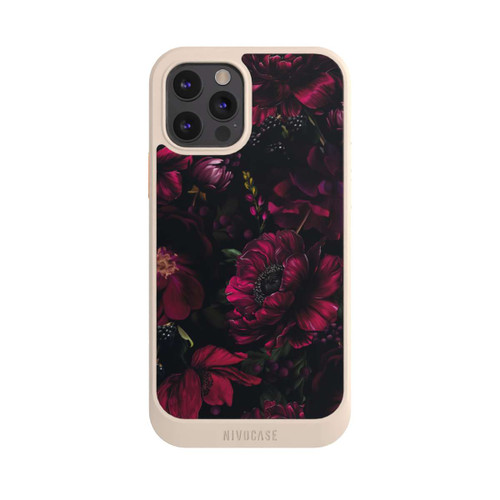 Apple iPhone 12 Pro NIVOcore Dunkle Rote Blumen Liebe
