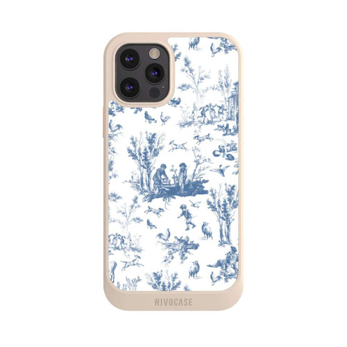 Apple iPhone 12 Pro NIVOcore Blaue Landschaft Vintage Keramik Pattern