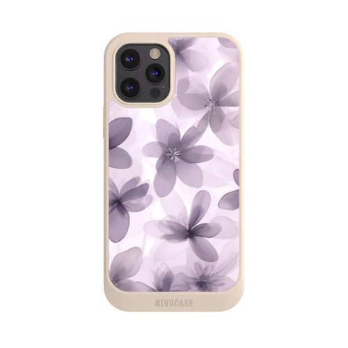 Apple iPhone 12 Pro NIVOcore Fliederfarbenes Blumenmuster mit KI