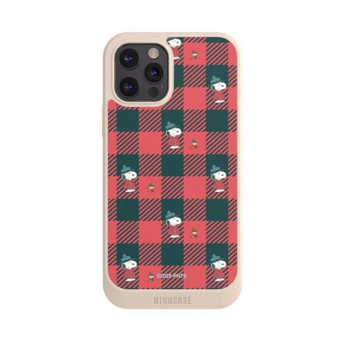 Apple iPhone 12 Pro NIVOcore Peanuts Rot Schottenmuster
