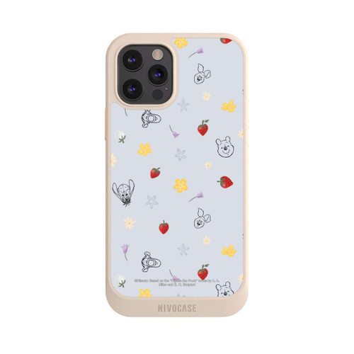 Apple iPhone 12 Pro NIVOcore Winnie Puuh und Freunde Erdbeer Muster Blau