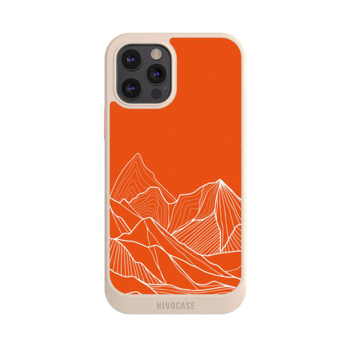 Apple iPhone 12 Pro NIVOcore Höhenlinien Berg Orange
