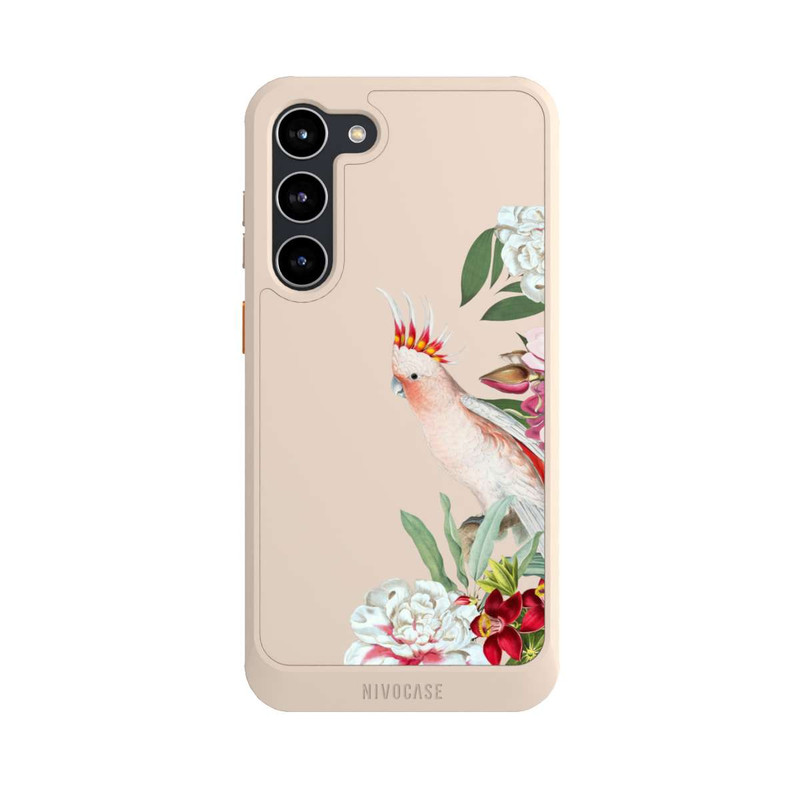 Galaxy S23 + NIVOcore Papagei Blumen