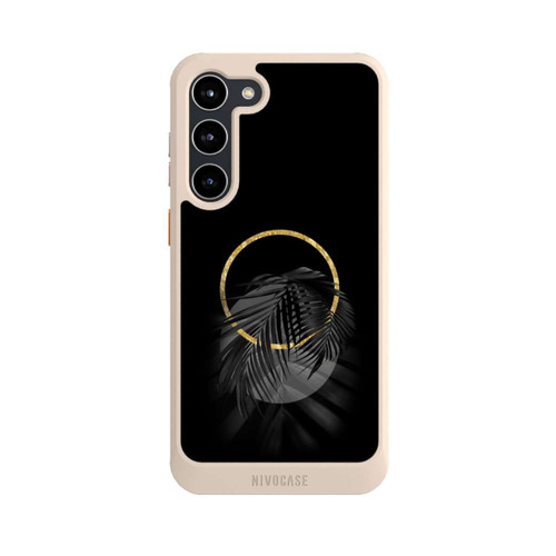 Samsung Galaxy S23+ NIVOcore tropische Blätter schwarz