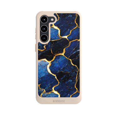 Samsung Galaxy S23+ NIVOcore Blaue Marmor Gold Druck