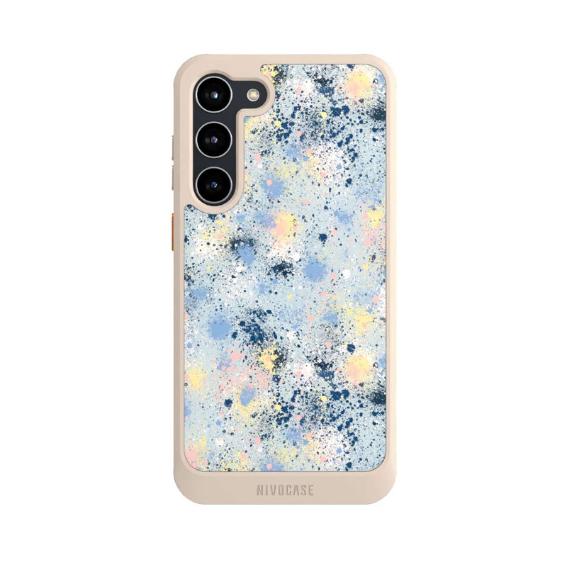 Galaxy S23 + NIVOcore Tintentropfen Staub Textur Blau