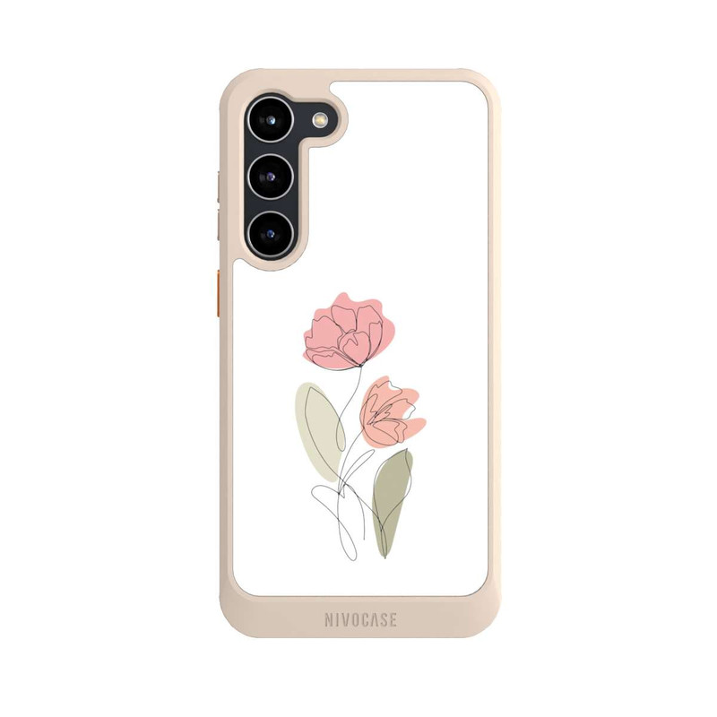 Galaxy S23 + NIVOcore Blume Line Art Rot