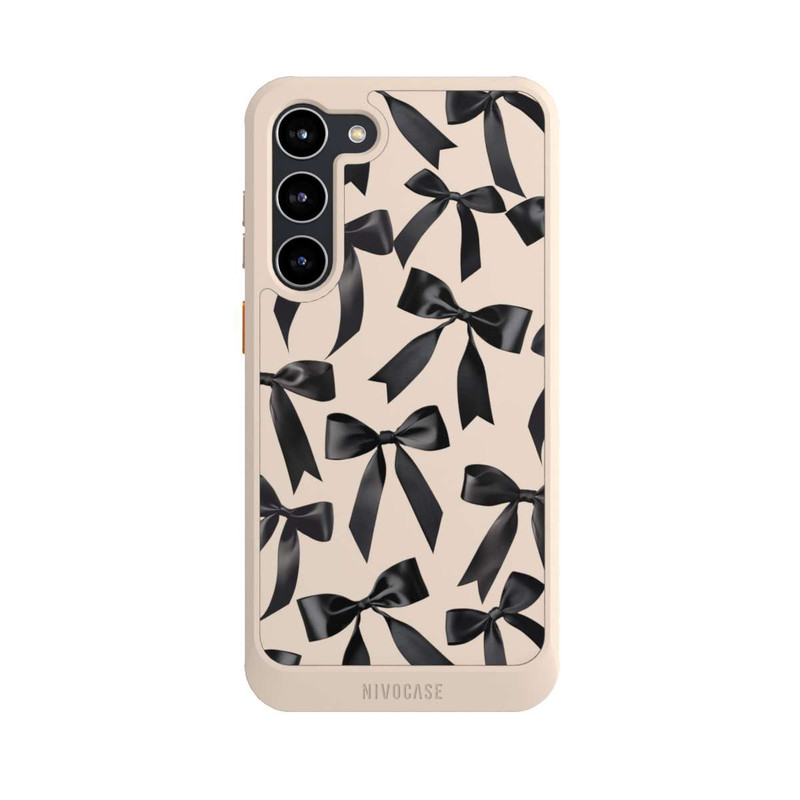 Galaxy S23 + NIVOcore Schwarze Satinschleifen