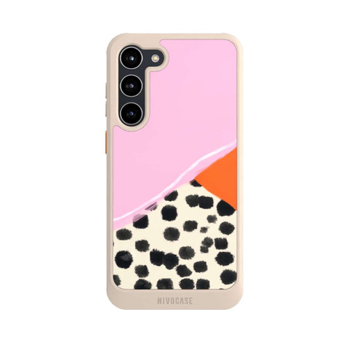 Samsung Galaxy S23+ NIVOcore Rosa und Orange Gepunkteter Hintergrund