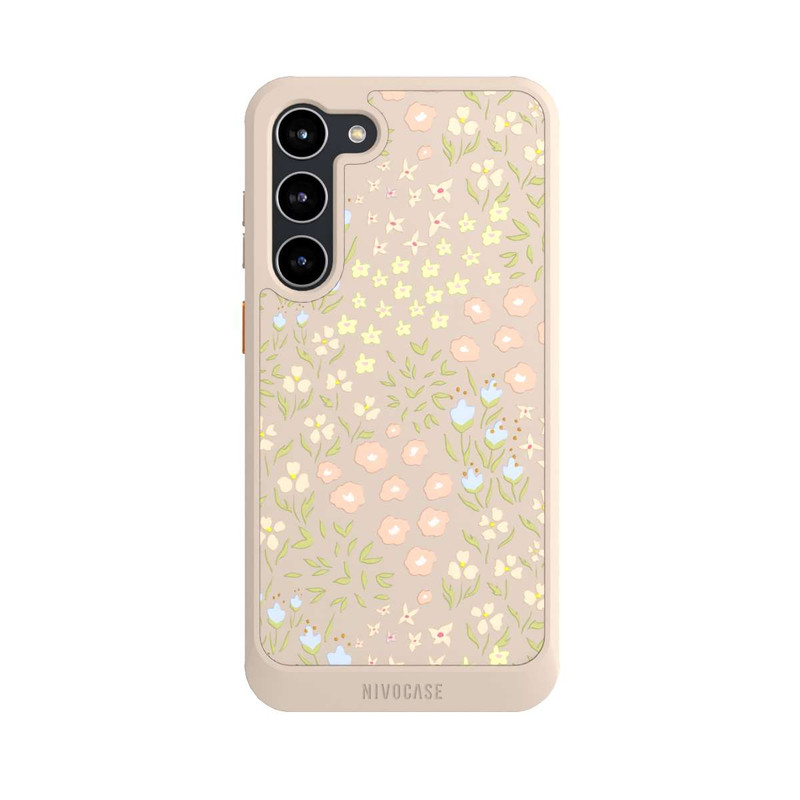 Galaxy S23 + NIVOcore Blumenmuster Pastell Transparent