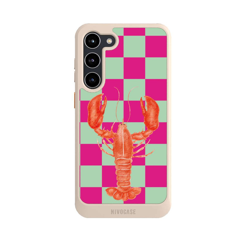 Galaxy S23 + NIVOcore Pink Checkers Lobster
