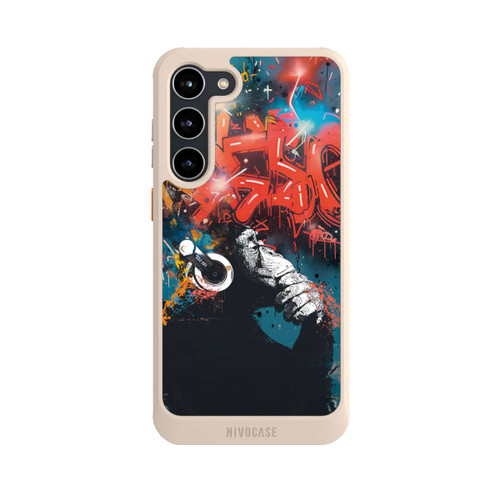 Samsung Galaxy S23+ NIVOcore Affe Stereo Kopfhörer Graffiti Street Art