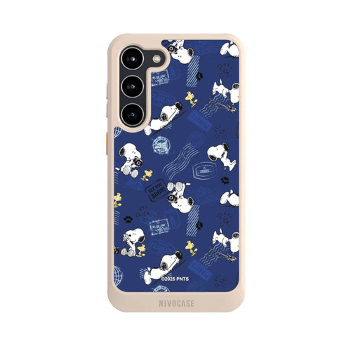 Samsung Galaxy S23+ NIVOcore Peanuts Travel Stamps Pattern Blue