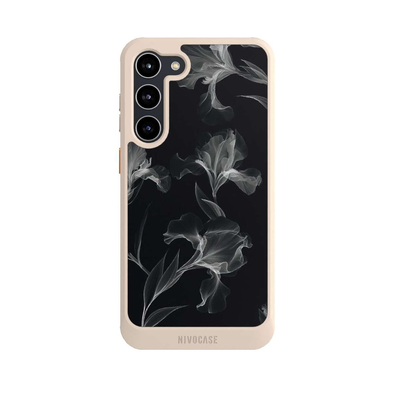 Galaxy S23 + NIVOcore Blumen Schwarz-Weiß Röntgenaufnahme