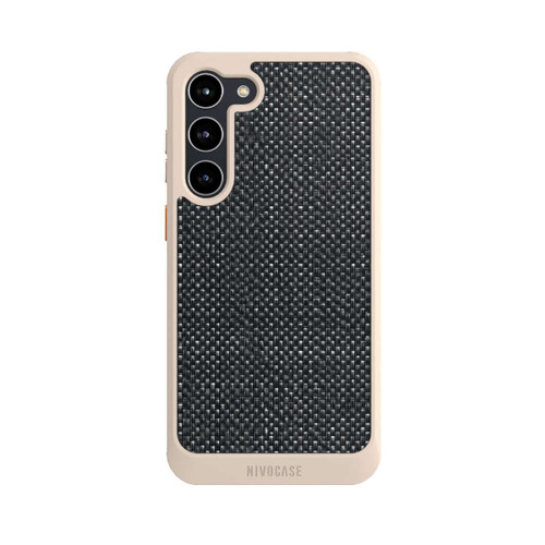 Samsung Galaxy S23+ NIVOcore Abstrakter schwarzer Stoff