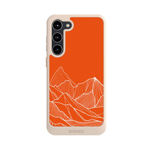 Samsung Galaxy S23+ NIVOcore Höhenlinien Berg Orange