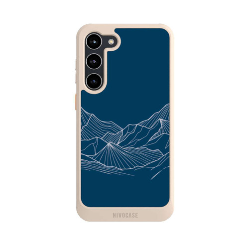 Samsung Galaxy S23+ NIVOcore Blue Mountain Contour Lines