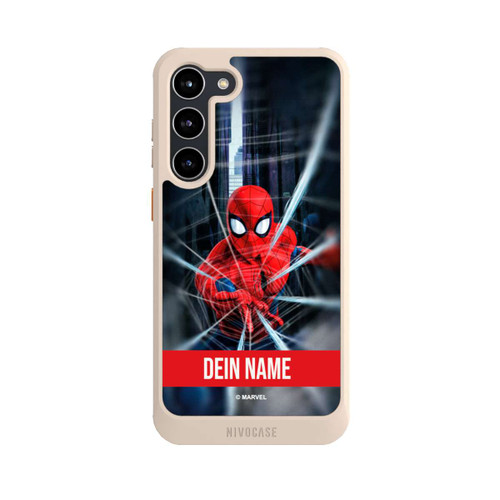 Samsung Galaxy S23+ NIVOcore Spiderman Webs in Action Personalisierbar