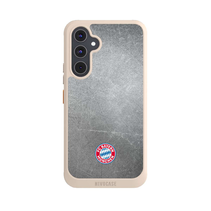 Galaxy A54 5G NIVOcore Klassisches FCB Logo Klein - Bunt auf Metalllook