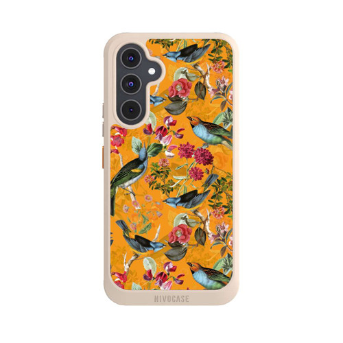 Samsung Galaxy A54 5G NIVOcore Tapete mit Vögeln und Blumen