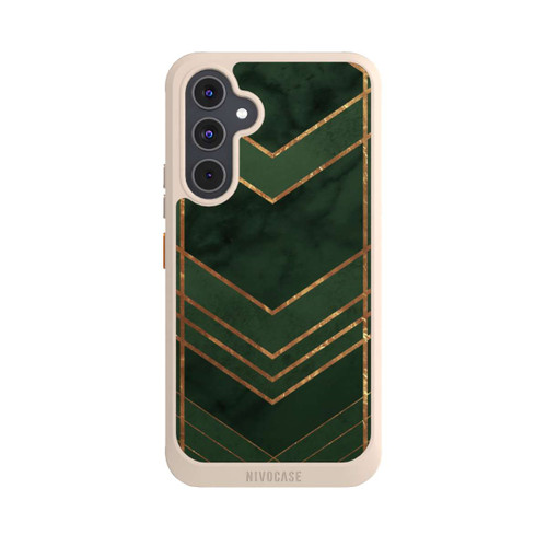 Samsung Galaxy A54 5G NIVOcore Dark Green Pattern Golden Stripes