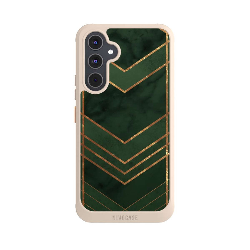 Galaxy A54 5G NIVOcore Dark Green Pattern Golden Stripes