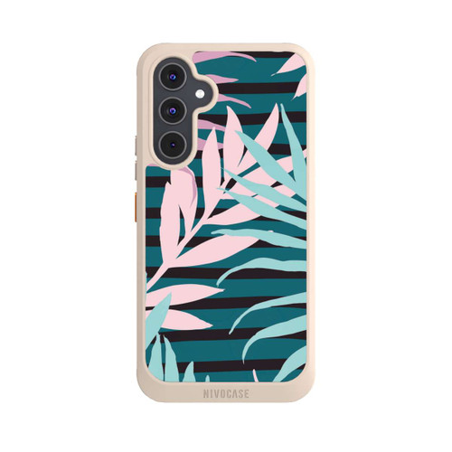 Samsung Galaxy A54 5G NIVOcore Pastel Jungle Leaves Pink Teal Seamless