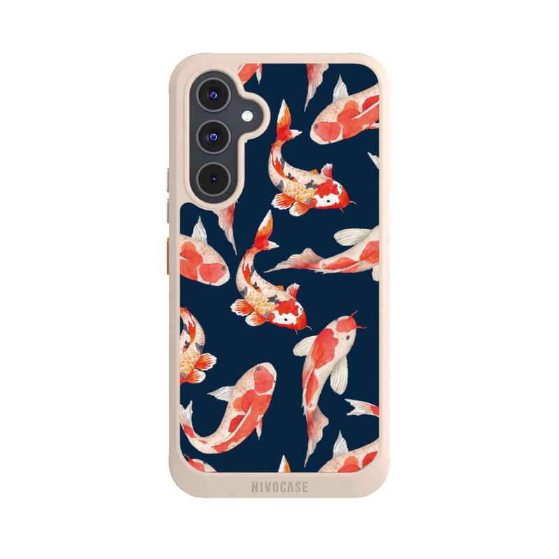 Galaxy A54 5G NIVOcore Koi auf blauem Hintergrund