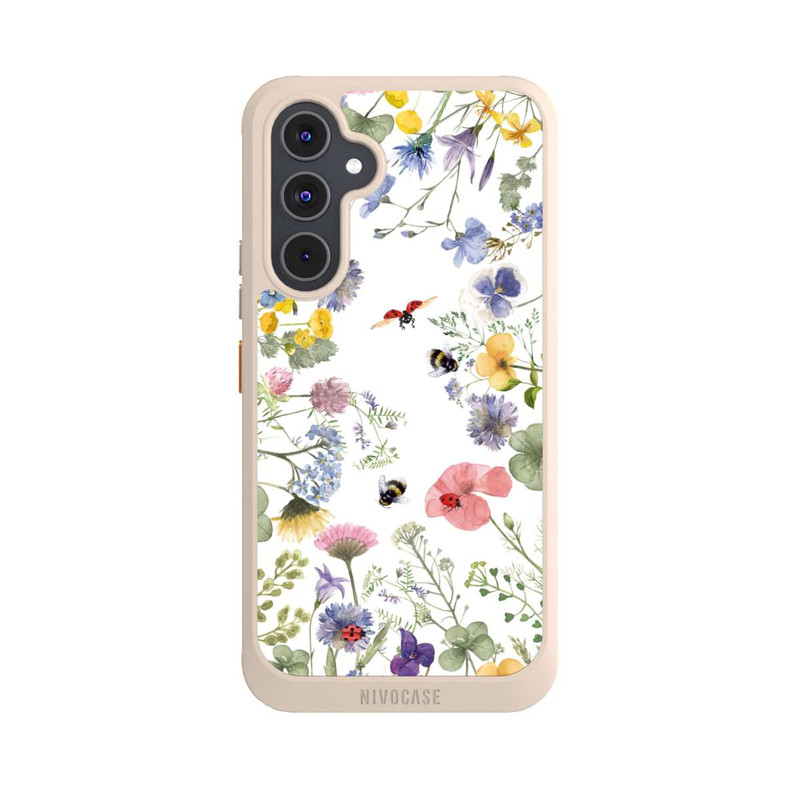 Galaxy A54 5G NIVOcore Bunte Frühlingsblumen und Bienen