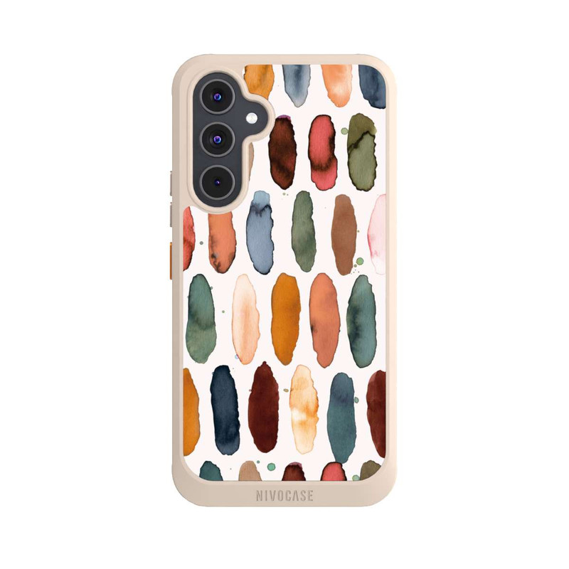 Galaxy A54 5G NIVOcore Watercolor Dashes Mineral Terracotta