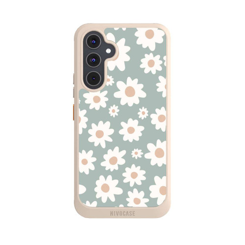 Samsung Galaxy A54 5G NIVOcore Daisy Flower Seamless Pattern Green