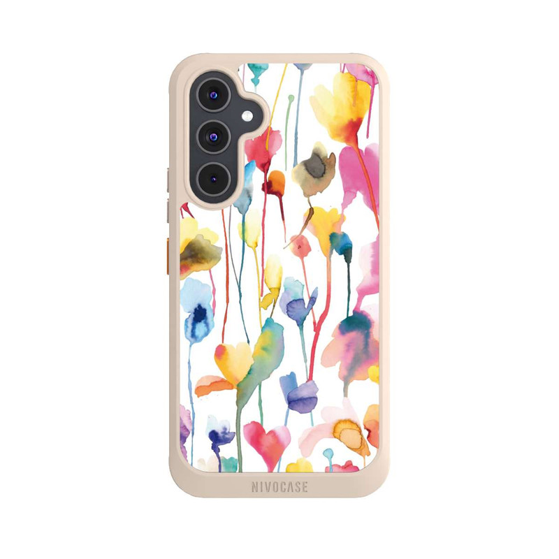 Galaxy A54 5G NIVOcore Aquarell Wildblumen bunt