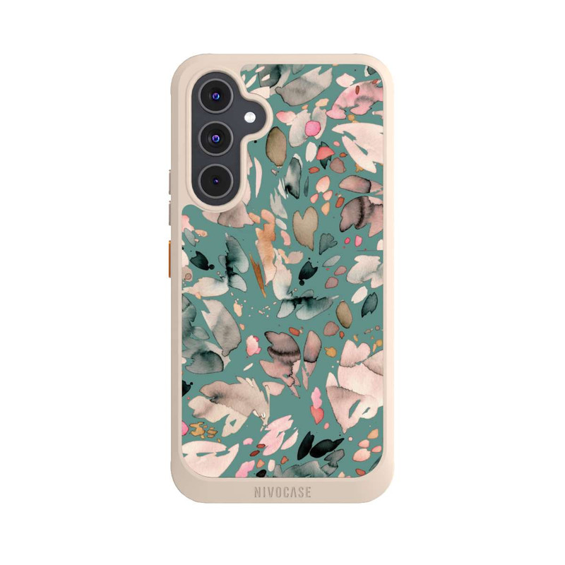 Galaxy A54 5G NIVOcore Abstrakte Blumenblätter grün