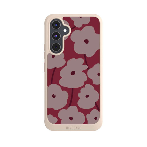 Samsung Galaxy A54 5G NIVOcore Minimalistic Flowers Bordeaux