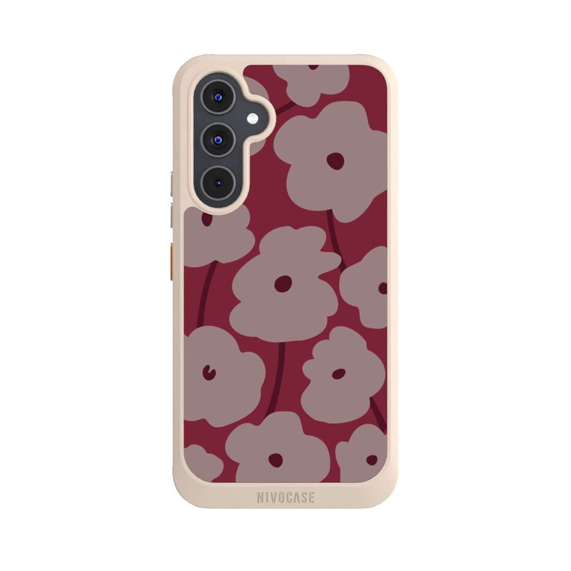 Galaxy A54 5G NIVOcore Minimalistic Flowers Bordeaux