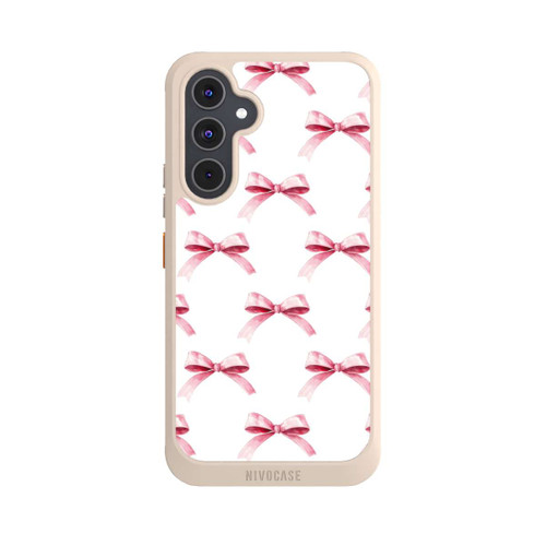 Samsung Galaxy A54 5G NIVOcore Pink Bow on White Pattern