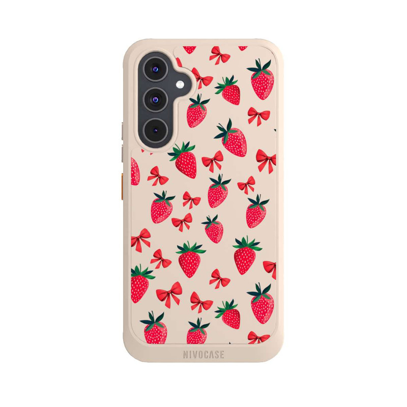 Galaxy A54 5G NIVOcore Erdbeer Herz Muster Transparent