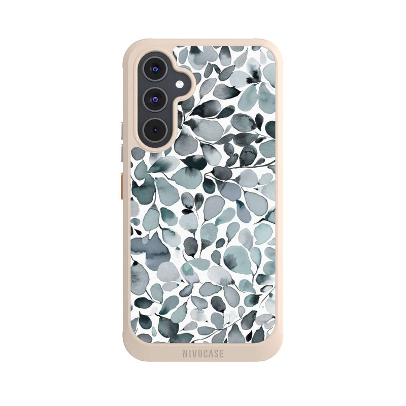 Galaxy A54 5G NIVOcore Eucalyptus Watercolor Leaves Grey