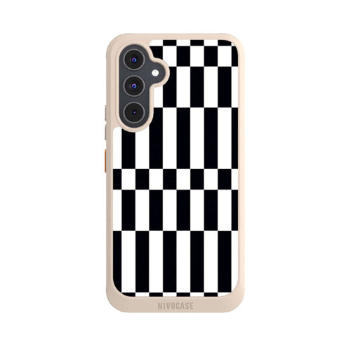 Samsung Galaxy A54 5G NIVOcore Checked Abstract Bold Black and White Color Block