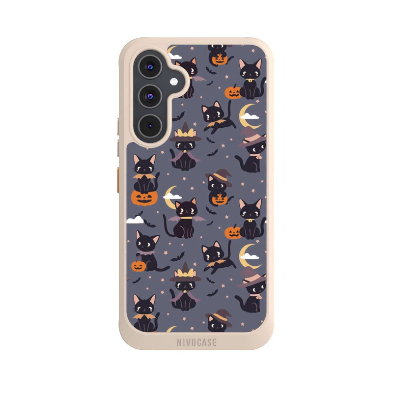 Galaxy A54 5G NIVOcore Cute Halloween Witch Cats and Pumpkins